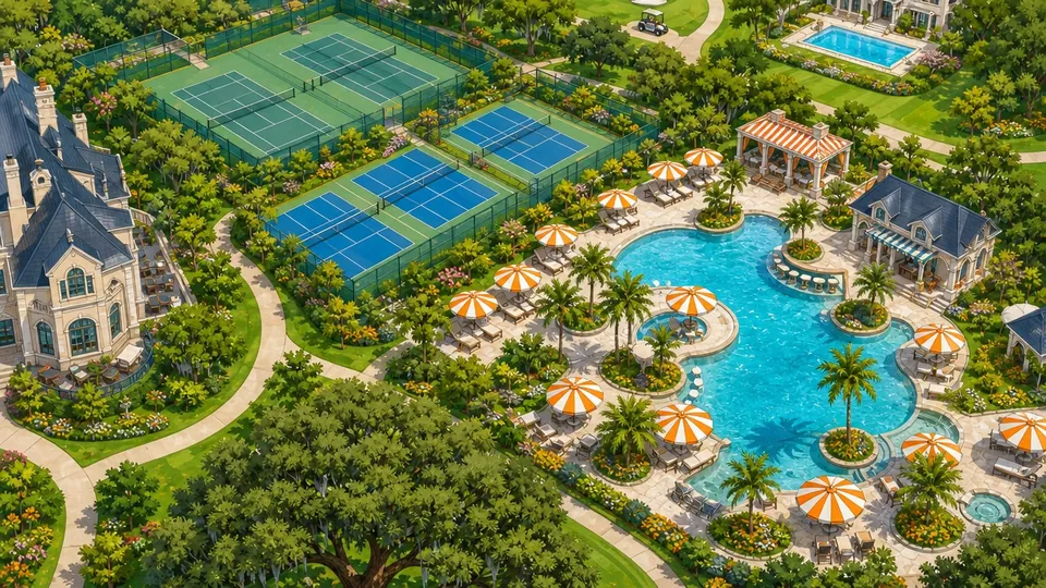 Pool & courts